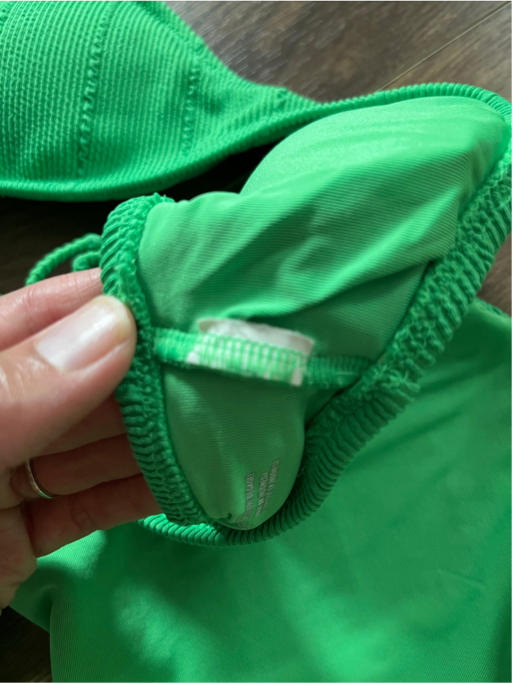Aerie Green Textured Scoop Bikini Set Size S - Picture 10 of 10